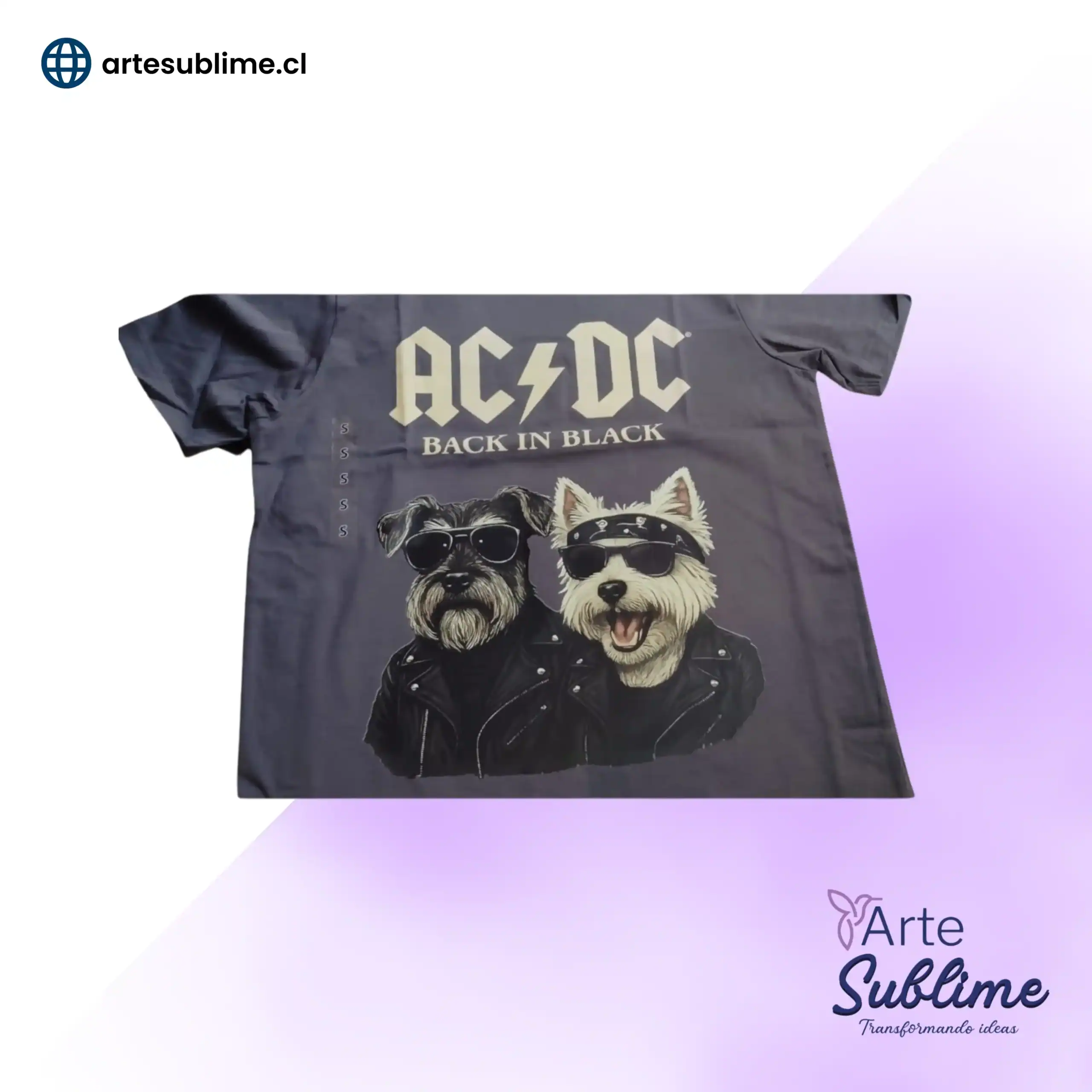 Polera personalziada en algodón con perritos