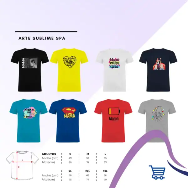 Combo Día de la Madre Polera Personalizada Colores