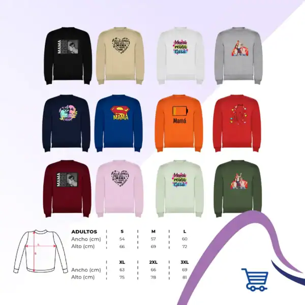 Combo Día de la Madre Polerón Personalizada Colores y tallas