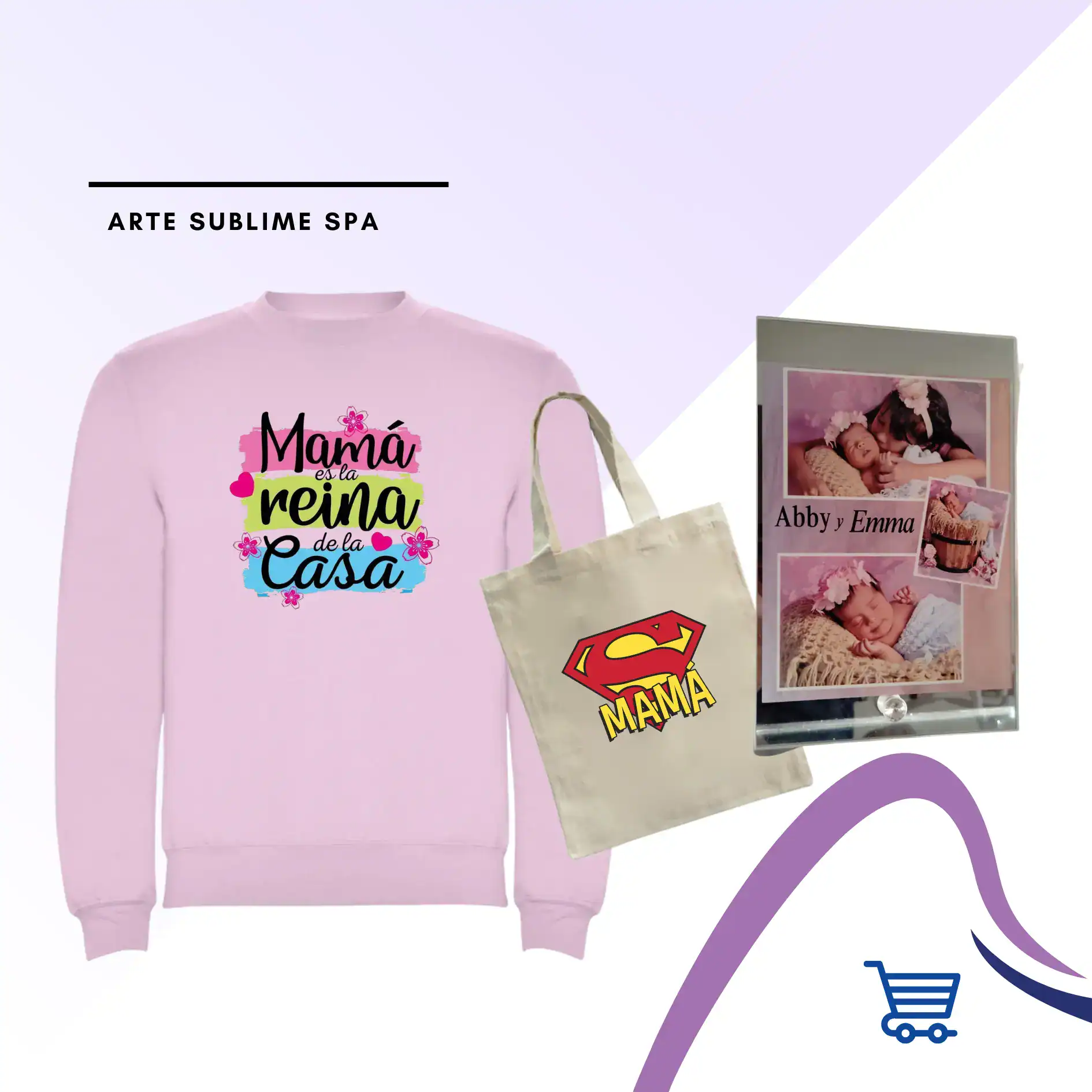 Combo Día de la Madre Polerón Personalizada Rosa Claro