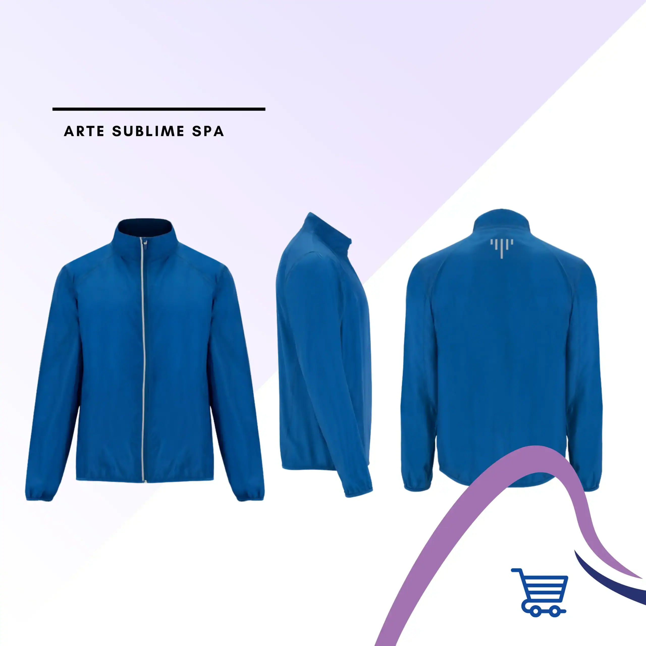 Cortavientos Glasgow Azul Royal - Cortavientos Glasgow Unisex Ligero y Reflectante