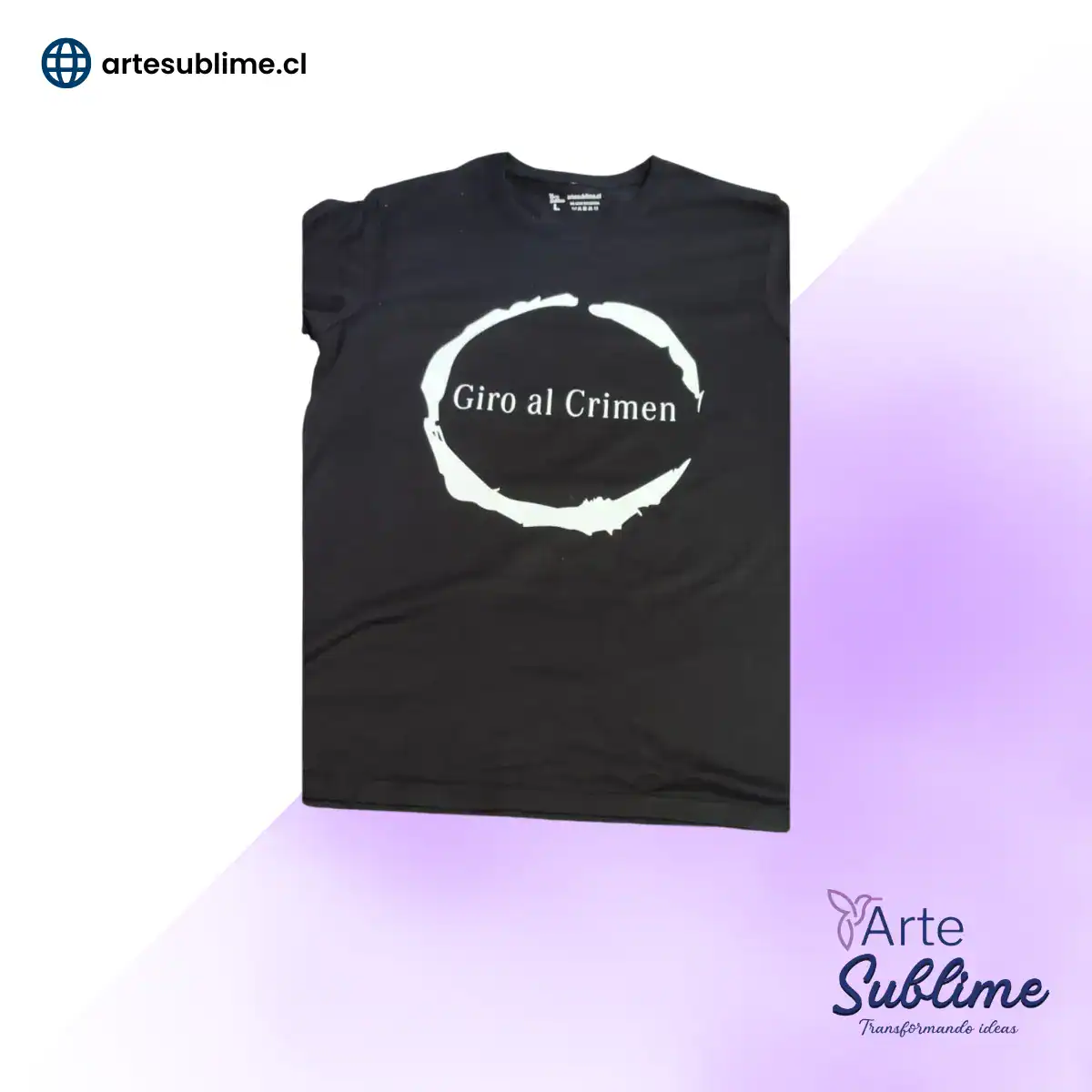 Polera Adulto Algodón Negra