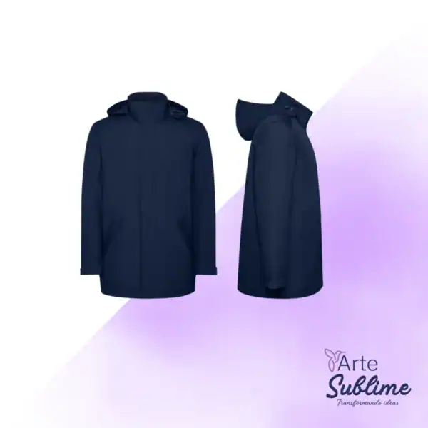 Parka América Adulto Repelente al Agua y Cortaviento azul Marino