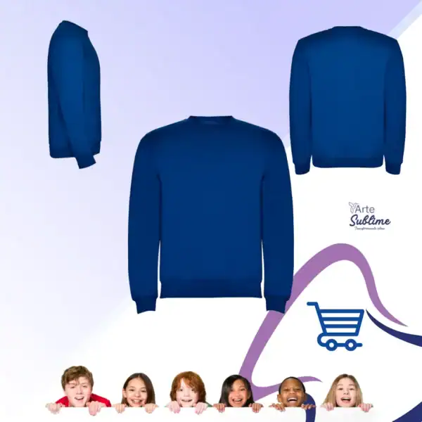 Polerón Clásico Infantil Cuello Redondo Personalizable Polerón Clásico Infantil Cuello Redondo Personalizable