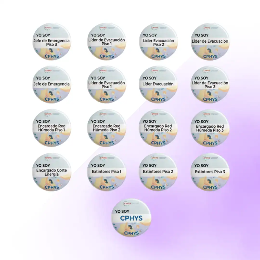 Chapas 58 mm para el Consejo Nacional de Educación