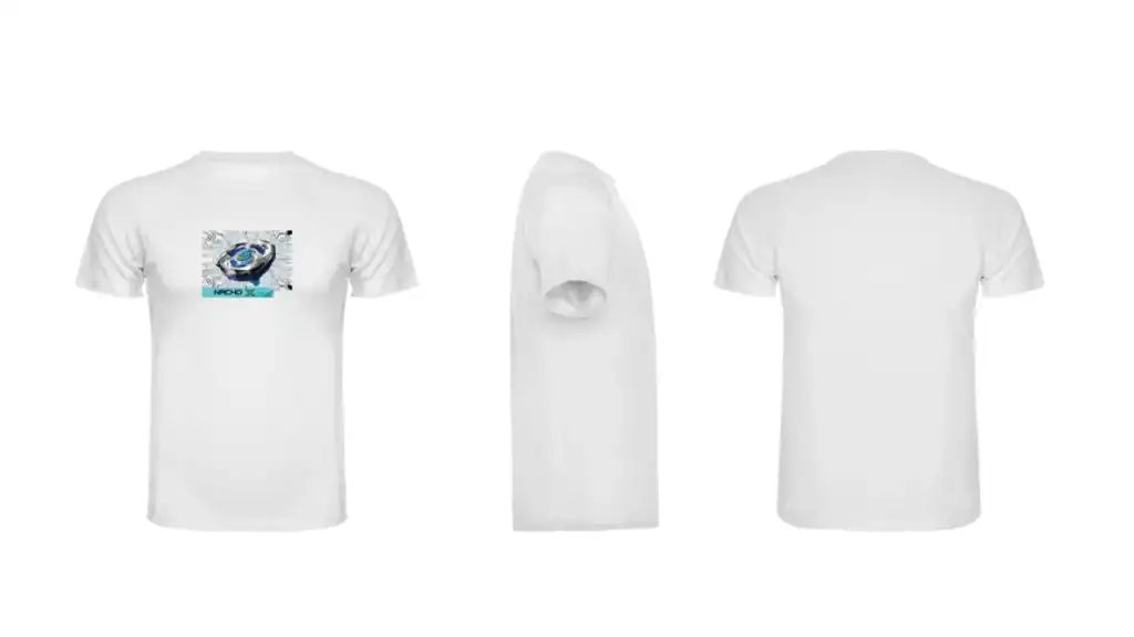 Polera blanca poliéster sublimada