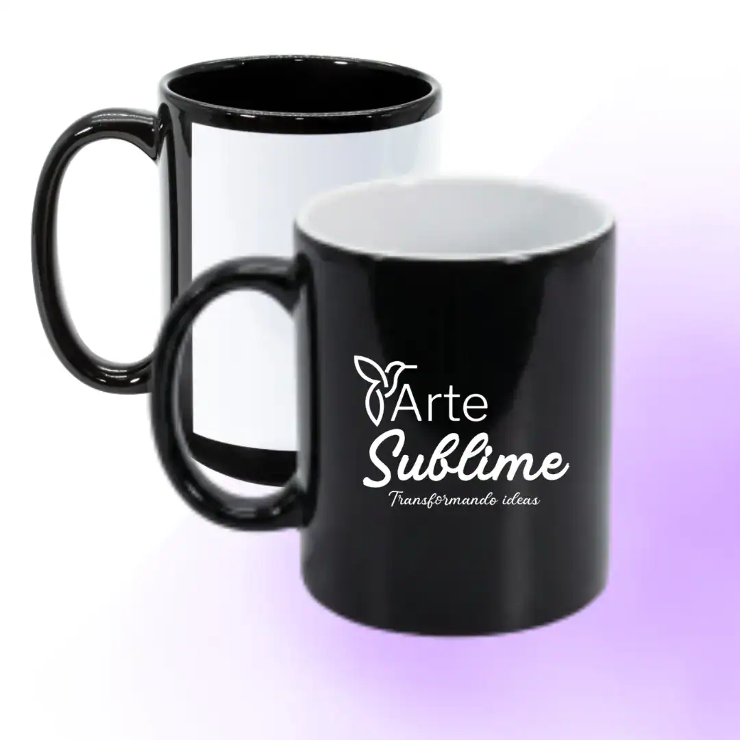 Taza Negra Sublimada 11 oz