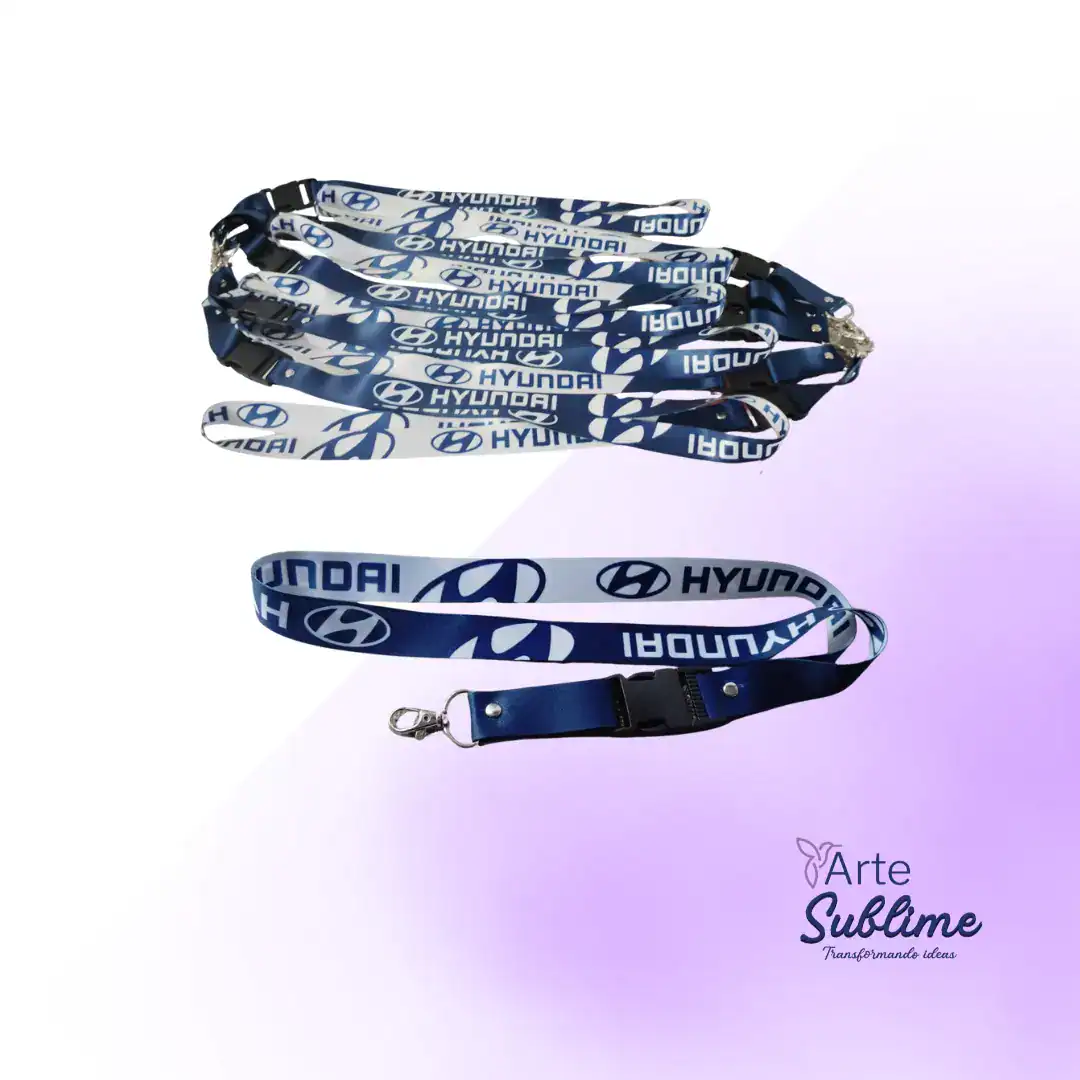 Lanyards 3 cm x 90 cm con broche plástico sublimado por ambos lados