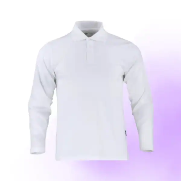 Polera Polo DryFresh Smooth Manga Larga caballero certificado Blanco
