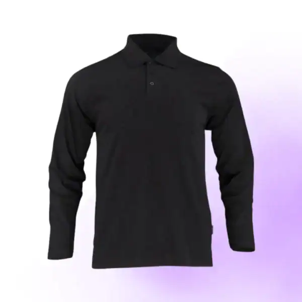 Polera Polo DryFresh Smooth Manga Larga caballero certificado Negro