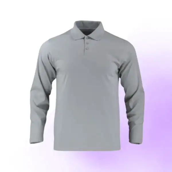 Polera Polo DryFresh Smooth Manga Larga caballero certificado gris