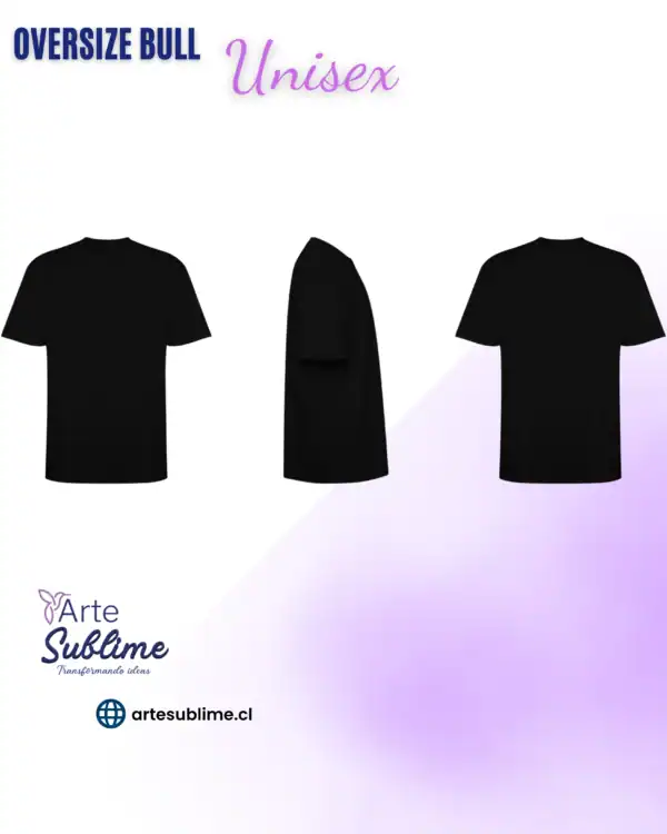 Polera Oversize Bull Negra Polera Oversize Bull Negra